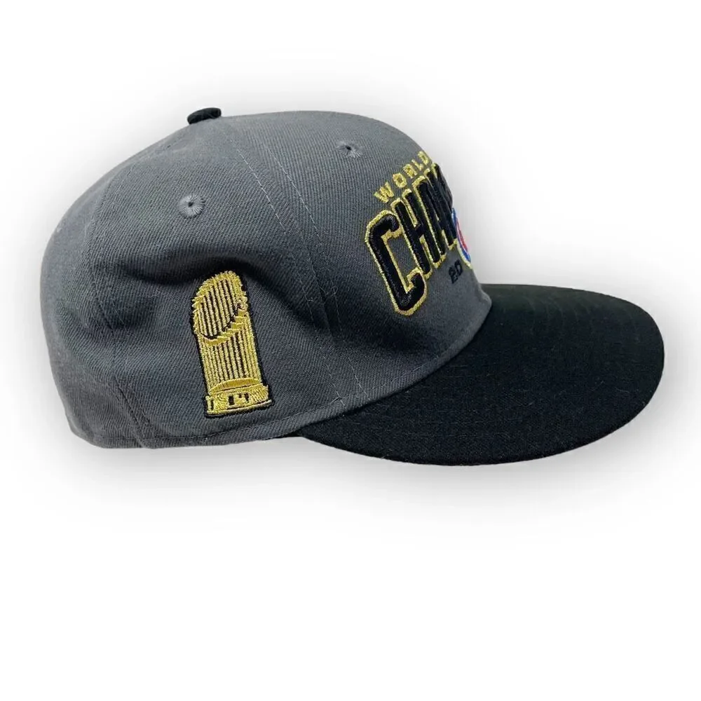 Chicago Cubs 2016 World Series Champions Hat Cap 6 7/8 Gray New Era 59Fifty